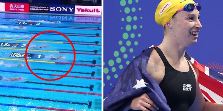 Australia’s Mollie O’Callaghan wins gold in girls’s 200m freestyle in Singapore; Jamie Perkins seventh