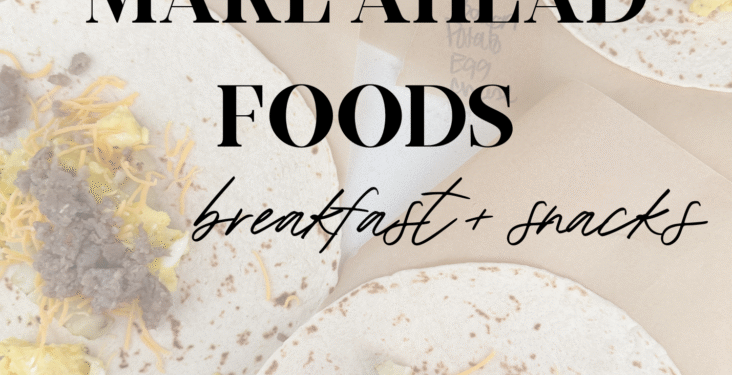 Make Forward Meals: Breakfasts + Snacks