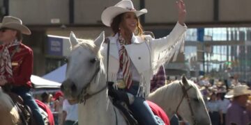 Canadian nation celebrity Shania Twain helps kick off Calgary Stampede