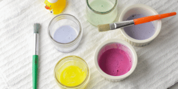 DIY Tub Paints For Children (With Clear Elements)