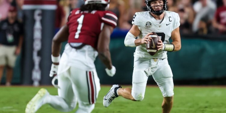 No. 11 South Carolina’s QB harm in upset loss to Vandy