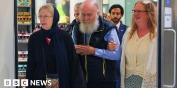 British couple held by Taliban arrive in UK after launch