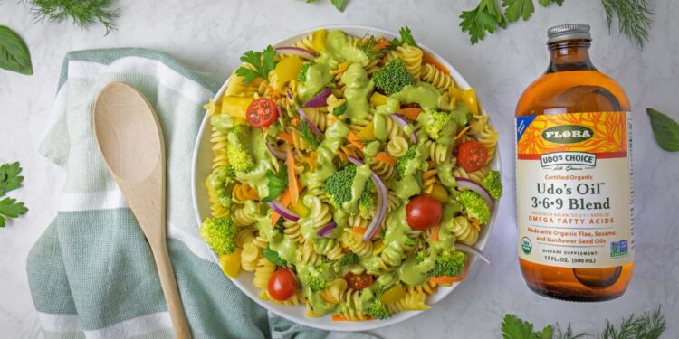 Wholesome Inexperienced Goddess Pasta Salad