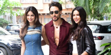 Pictures: Tiger Shroff, Harnaaz Sandhu, and Sonam Bajwa Step Out in Fashion for Baaghi 4 Promotions