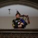 Queen’s Piper Performs Bagpipes At Funeral