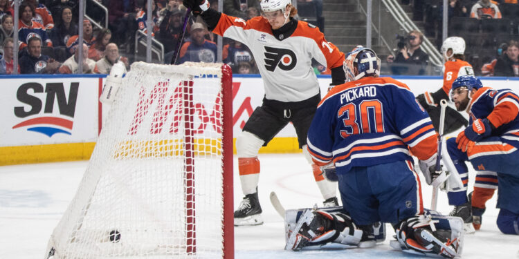 Oilers handed second straight loss as Tippett, Seeler lead Flyers to win