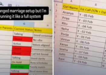 ‘No vibe, values aligned’: Haryana knowledge analyst’s excel sheet for organized marriage goes viral 