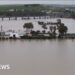 Aerial footage reveals flooded cities as storms hit Spain