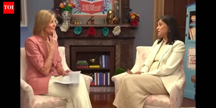 ‘I grew up in a household of two’: Usha Vance on deciding to go for a fourth baby