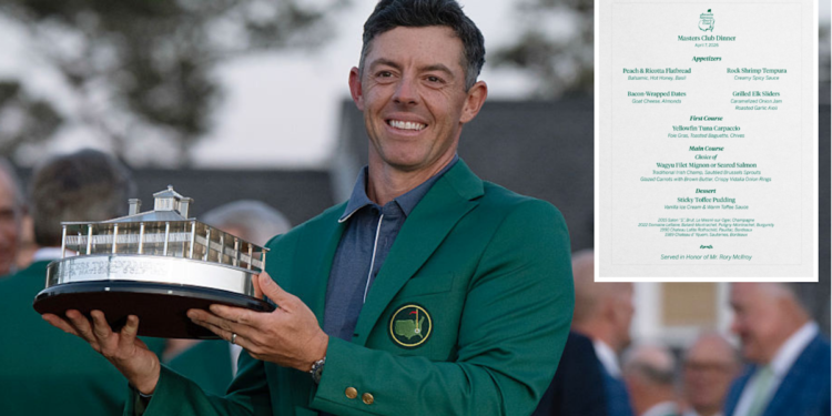 Golf information 2026 | Rory McIlroy’s Champions Dinner Masters menu revealed, that includes elk sliders