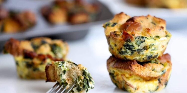 Bacon, Egg & Spinach Breakfast Muffins
