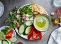 Inexperienced Goddess Hummus with Crudites & Crackers