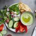 Inexperienced Goddess Hummus with Crudites & Crackers