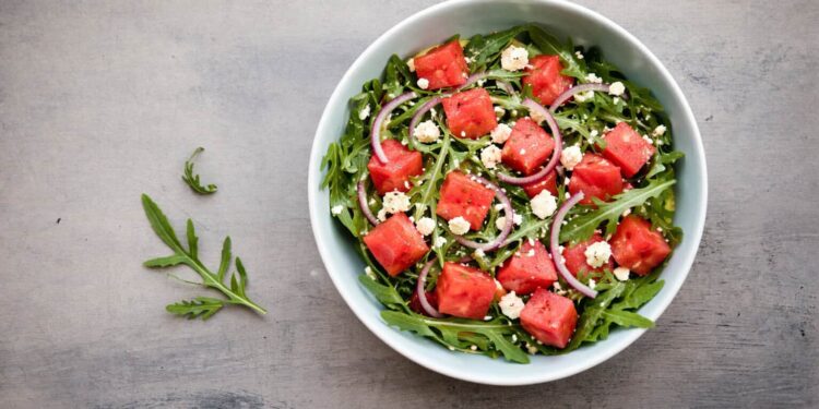 Watermelon Salad with Feta and Mint