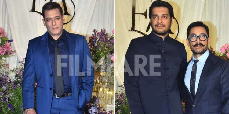 PHOTOS: Salman Khan & Aamir Khan Arrive in Type at Sooraj Barjatya’s Daughter’s Wedding ceremony Reception