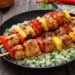 Hawaiian Hen Kebabs & Cilantro Ginger Rice