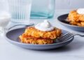 Air Fryer Potato-Carrot Latkes With Cumin Yogurt