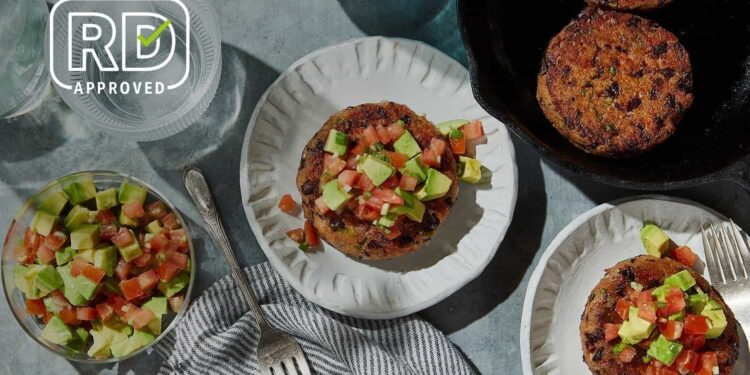 Chipotle Black Bean Burgers With Avocado Salsa