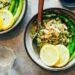 Asparagus Rice Bowl with Almond Pesto
