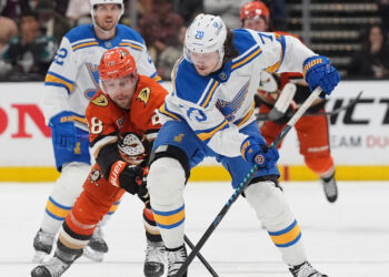 Dylan Holloway’s two targets assist Blues preserve slim playoff hopes alive with win over Geese