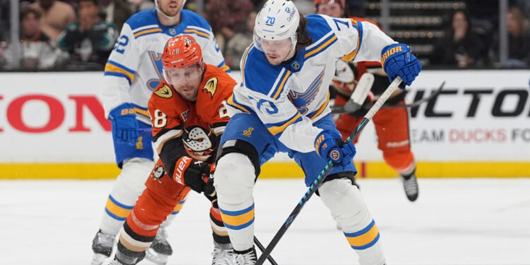 Dylan Holloway’s two targets assist Blues preserve slim playoff hopes alive with win over Geese