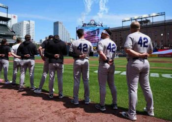 MLB celebrates Jackie Robinson Day as each participant wears No. 42