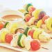 Hen-Veggie Skewers with Peanut Sauce