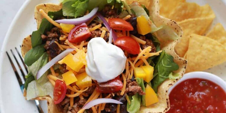 EASY Home made Taco Salad – A Stunning Mess