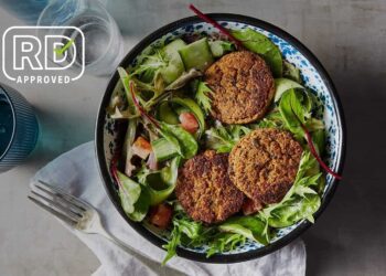 Baked Falafel Salad with Tahini Dressing