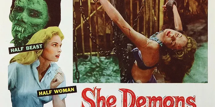 SHE DEMONS – Enjoyable ’50s trash – free on Plex, Tubi and in 4K YouTube