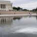 America@250 swathed in crimson, white, and blue — and inexperienced algae