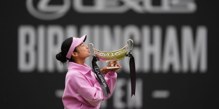 Alex Eala, contemporary off title, performs Zhang Shuai at Queen’s Membership