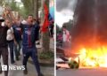 Paris in a mixture of celebration and confrontation