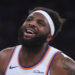 Mitchell Robinson reacts to Trump Recreation 3 look