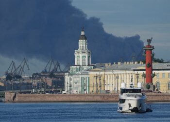 Ukrainian drones strike a St. Petersburg oil terminal forward of Putin go to : NPR