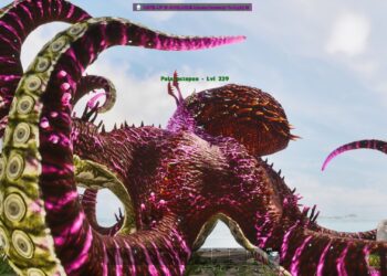 tame Palaeoctopus (Large Squid) in ARK Survival Ascended Genesis 1
