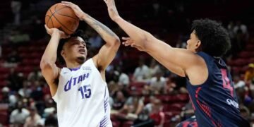 Jazz guard Trey Alexander stretchered off in NBA Summer season League sport