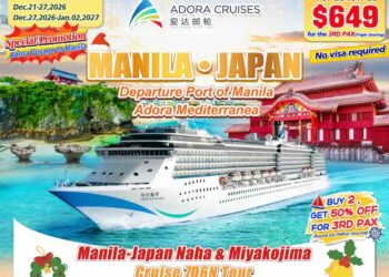 2026 ADORA MEDITERRANEA Cruise Information • Manila to Japan Sailings