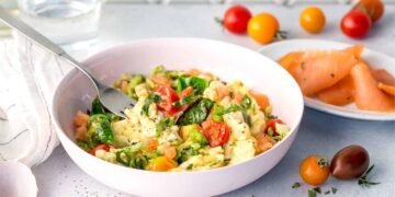 Smoked Salmon & Brussels Sprout Scrambled Egg Whites