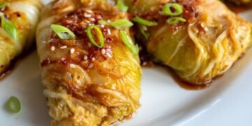 Wholesome Sesame Ginger Cabbage Rolls