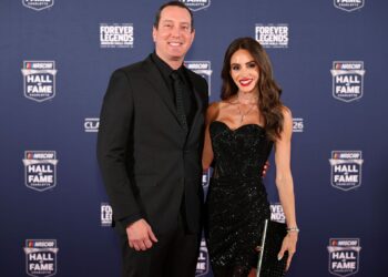 Samantha Busch reacts to the announcement of the Kyle Busch Invitational to learn the ‘Bundle of Pleasure’ territory