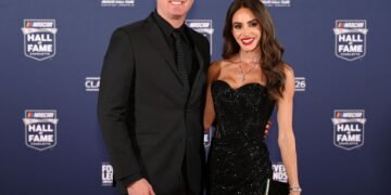 Samantha Busch reacts to the announcement of the Kyle Busch Invitational to learn the ‘Bundle of Pleasure’ territory