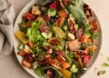 Heirloom Tomato Fattoush Salad With Crispy Halloumi