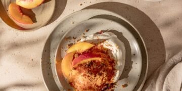 Shaved Frozen Peaches and Crea