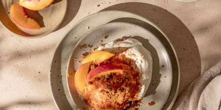 Shaved Frozen Peaches and Crea