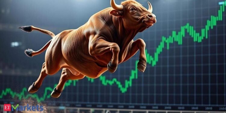 US shares: US market rises as yields ease, Moderna lifts healthcare shares