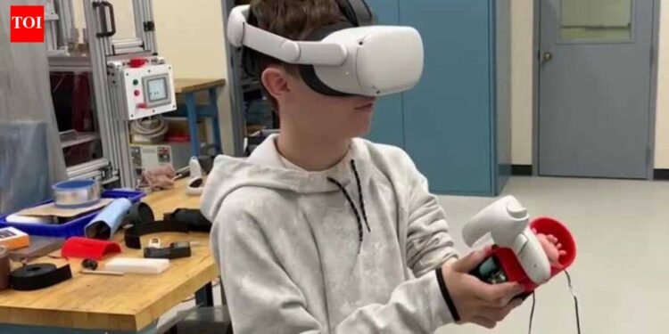 Meet Scott Merrow, the 14-year-old New Hampshire gamer who constructed a 3D-printed adaptive VR controller after he discovered he couldn’t grip the usual left-hand controller