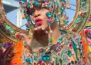See Masquerade Costume in Barbados