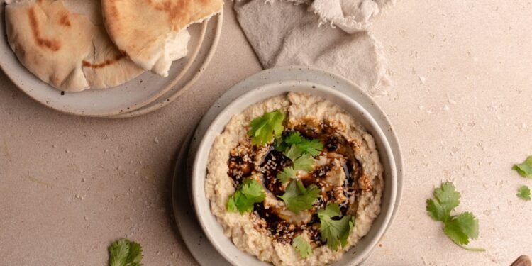 Charred Eggplant Dip With Sesame Chili Oil