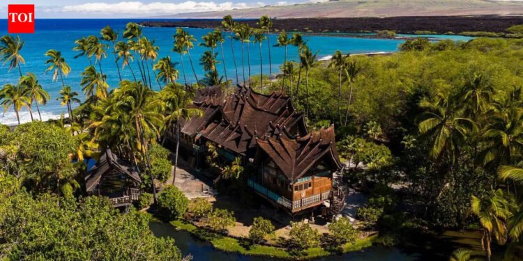 In 1994, 280 craftsmen constructed a Balinese property from Indonesian ironwood and teak; dismantled and shipped to Hawaii, it was rebuilt with greater than 1 million shingles and is now asking $32.5 million
